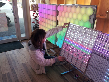 展示会準備風景